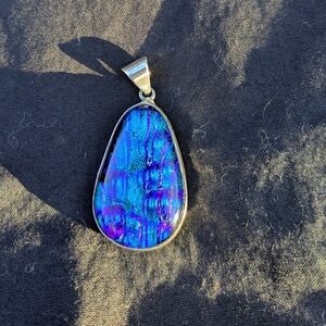 Blue and Purple Pendant Necklace